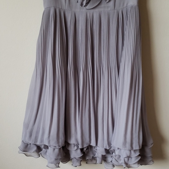 Ruffle layered gray chiffon dress - Picture 5 of 7
